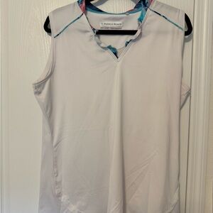 Pebble Beach Women's White Sleeveless  Golf Shirt